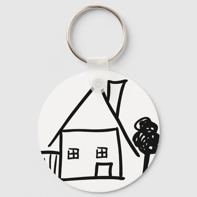 home house icon key ring (Front)