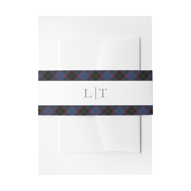 Home Hume Clan Tartan Scottish Plaid Invitation Belly Band (Front Example)