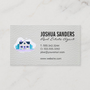 Home Icon   Leather Texture Business Card