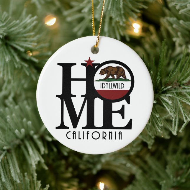 HOME Idyllwild California  Ceramic Ornament (Tree)