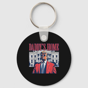 Home I'm Voting Convicted Felon 2024 Trump Daddy  Key Ring