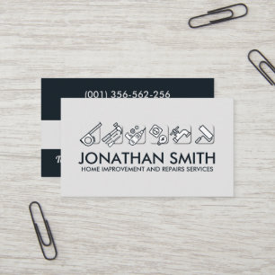 Home improvement and repair handyman services business card