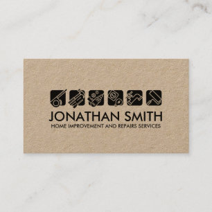 Home improvement and repair handyman services business card