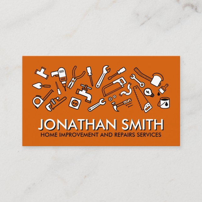 Home improvement and Repair - Handyman services Business Card (Front)