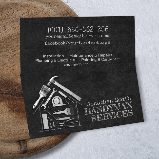 Home improvement and repair handyman services business card (Creator Uploaded)