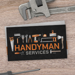 Home improvement and repair handyman services business card