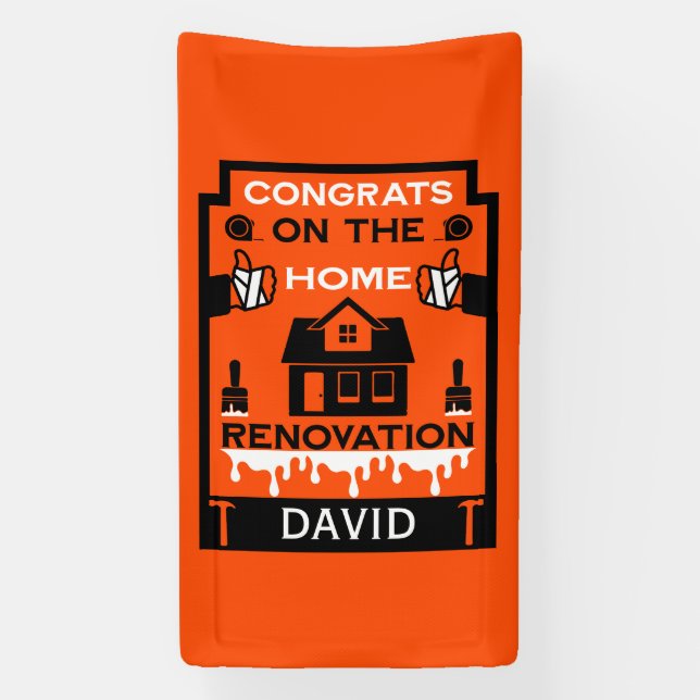 Home Improvement Congratulation Banner (Vertical)