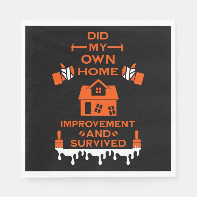 Home Improvement Congratulation Napkin (Front)
