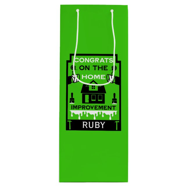Home Improvement Congratulation Wine Gift Bag (Front)