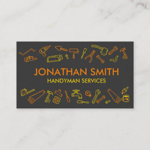 Home improvement icons - Handyman services Business Card