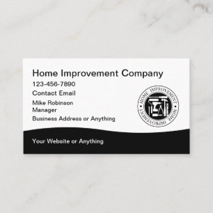Home Improvement Modern Construction Business Card