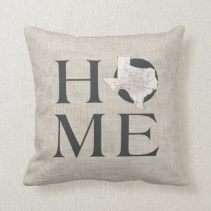 HOME in Texas - Monogrammed Cushion