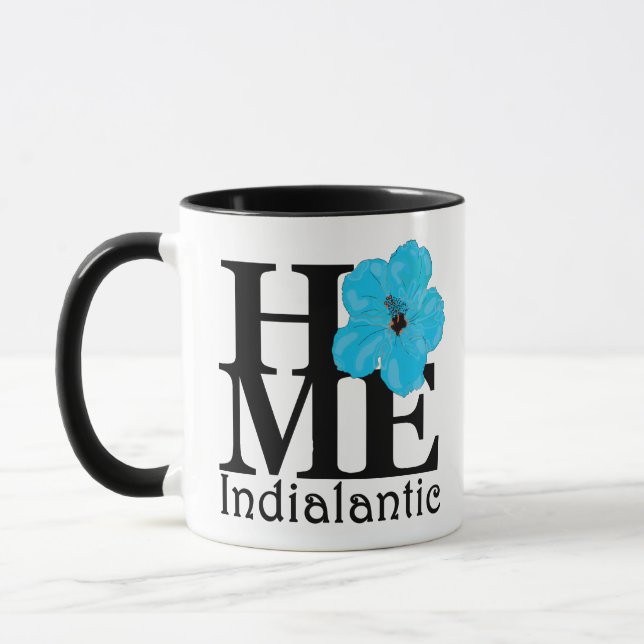 HOME Indialantic Blue Hibiscus 11oz Mug (Left)