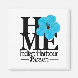 HOME Indian Harbour Beach Blue Hibiscus Magnet