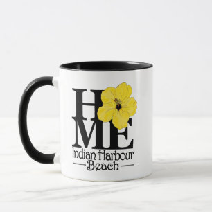 HOME Indian Harbour Beach Yellow Hibiscus 11oz Mug