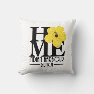 HOME Indian Harbour Beach Yellow Hibiscus Cushion