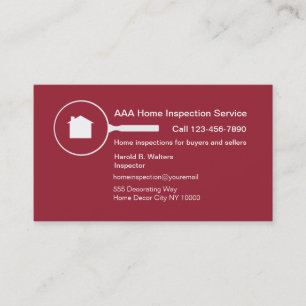 Home Inspection Business Card