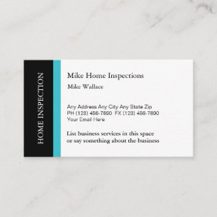 Home Inspection Services Business Card