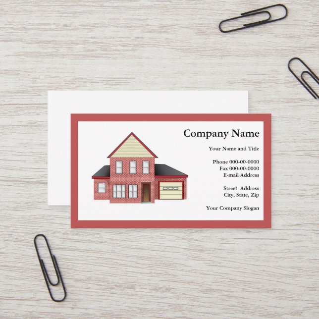 Home Inspector Business Card (Front/Back In Situ)