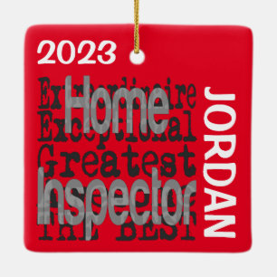 Home Inspector Extraordinaire CUSTOM Ceramic Ornament