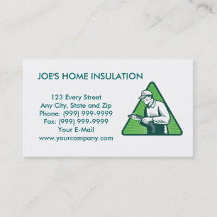 home insulation technician business card