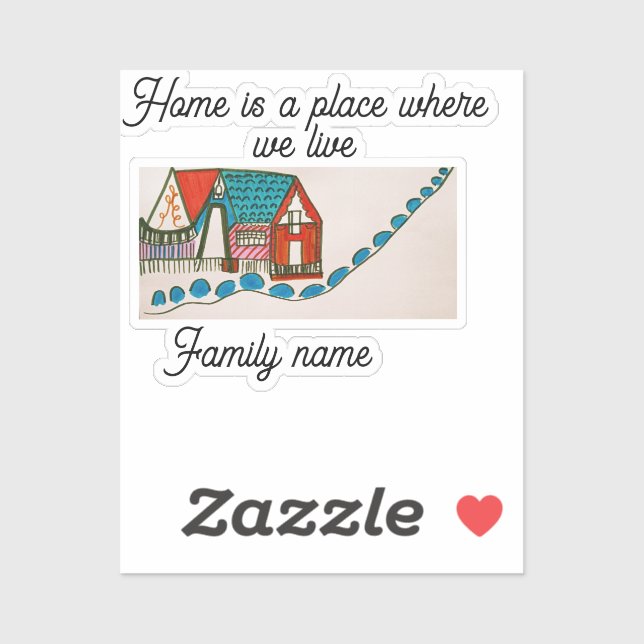 home is a place where we live customised fam name (Sheet)