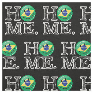 Home is Brazil Smiling Flag House Warmer Fabric