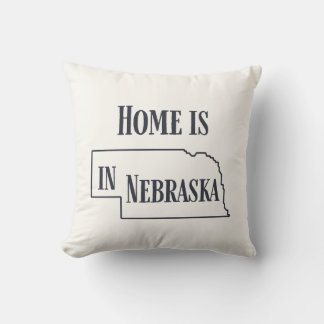 Home is in Nebraska Cushion