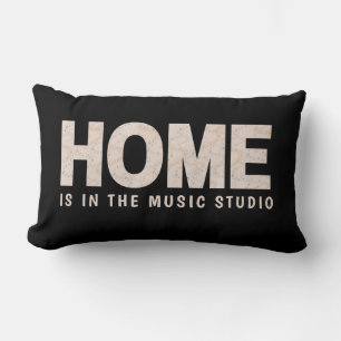 Home Is In The Music Studio Throw Pillow