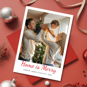Home Is Merry Family Christmas card