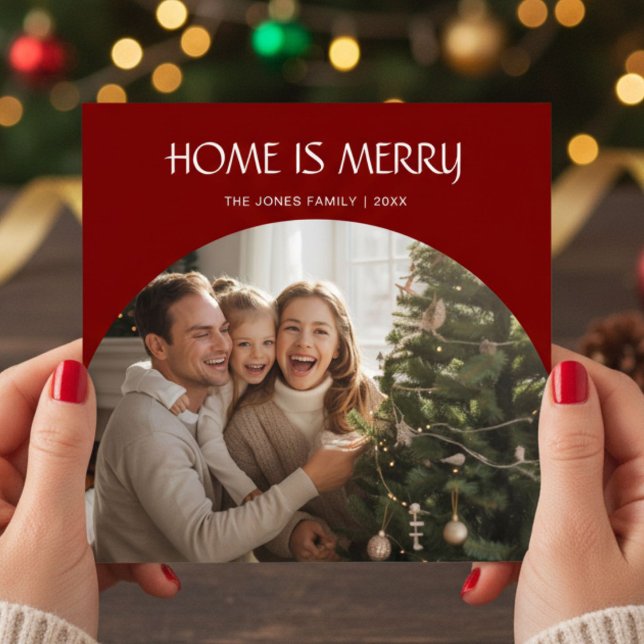 Home Is Merry Family Joy Christmas Card (Creator Uploaded)