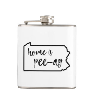 Home Is Pee-Ay Pennsylvania Hip Flask