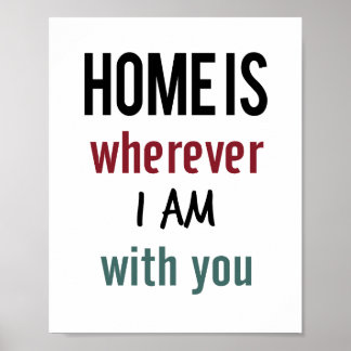 Home Is Poster  (standard picture frame size)