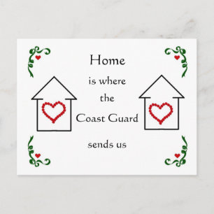 Home is where announcement postcard