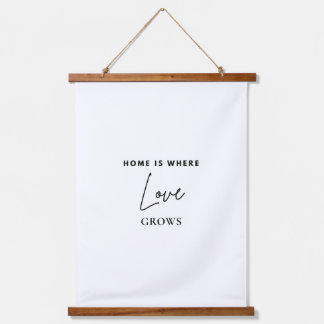 Home Is Where Love Grows Wood Wall Tapestry | Mini