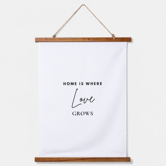 Home Is Where Love Grows Wood Wall Tapestry | Mini (Front)