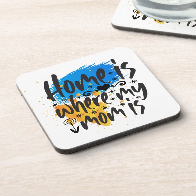 Home Is Where Mum Is  Coaster (Left Side)