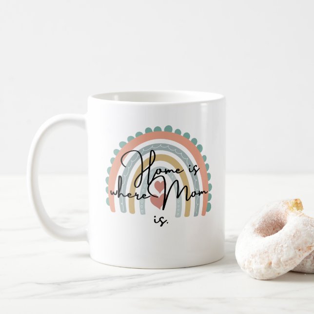 Home is where Mum is Coffee Mug (With Donut)