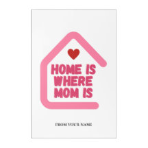 "Home Is Where Mum Is" Heartwarming Quote Design