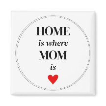Home is where Mum is Magnet Simple Cute Gift 