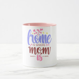 Home is where mum is mug heart warming mother love