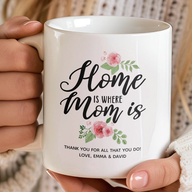 Home Is Where Mum Is Personalised Thank You Coffee Mug (Creator Uploaded)