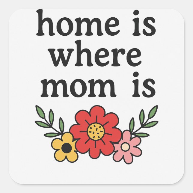 Home Is Where Mum Is Sticker (Front)