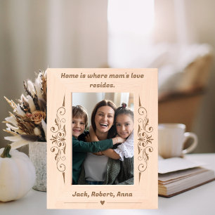 Home is Where Mum's Love Resides Etched Frames