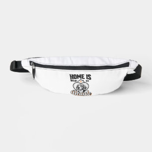 Home Is Where My Beagle Is Vintage Dog Design_1 Bum Bags