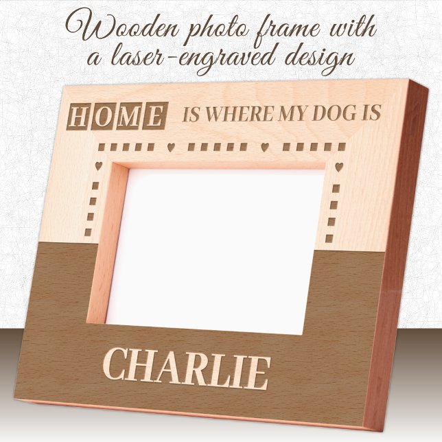 Home is where my cat dog is custom name etched frames (Creator Uploaded)