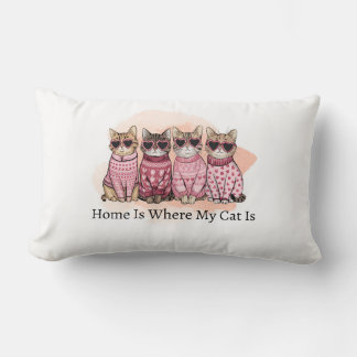 Home Is where My Cat Is  Lumbar Cushion