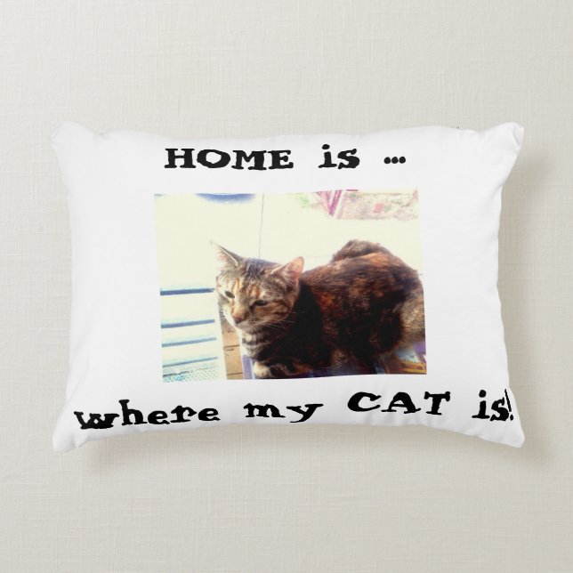 Home is where my cat is Pillow (Front)