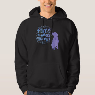 Home Is Where My Dog Is Labrador Retriever Illustr Hoodie
