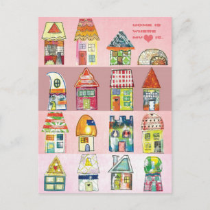 "Home is Where My Heart Is" Postcard